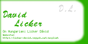 david licker business card